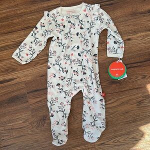 Magnetic Me Cream and Red Footies with Enclosed Feet